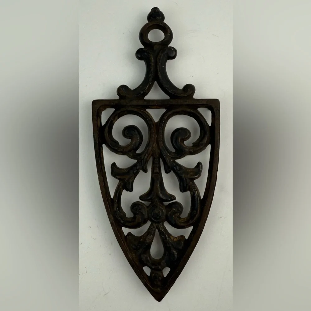 Vintage Black Cast Iron Trivets Wall Decor Set‎ of 3